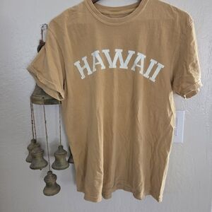 Splash! Beige 'Hawaii' Spellout Short Sleeve Tee Size M